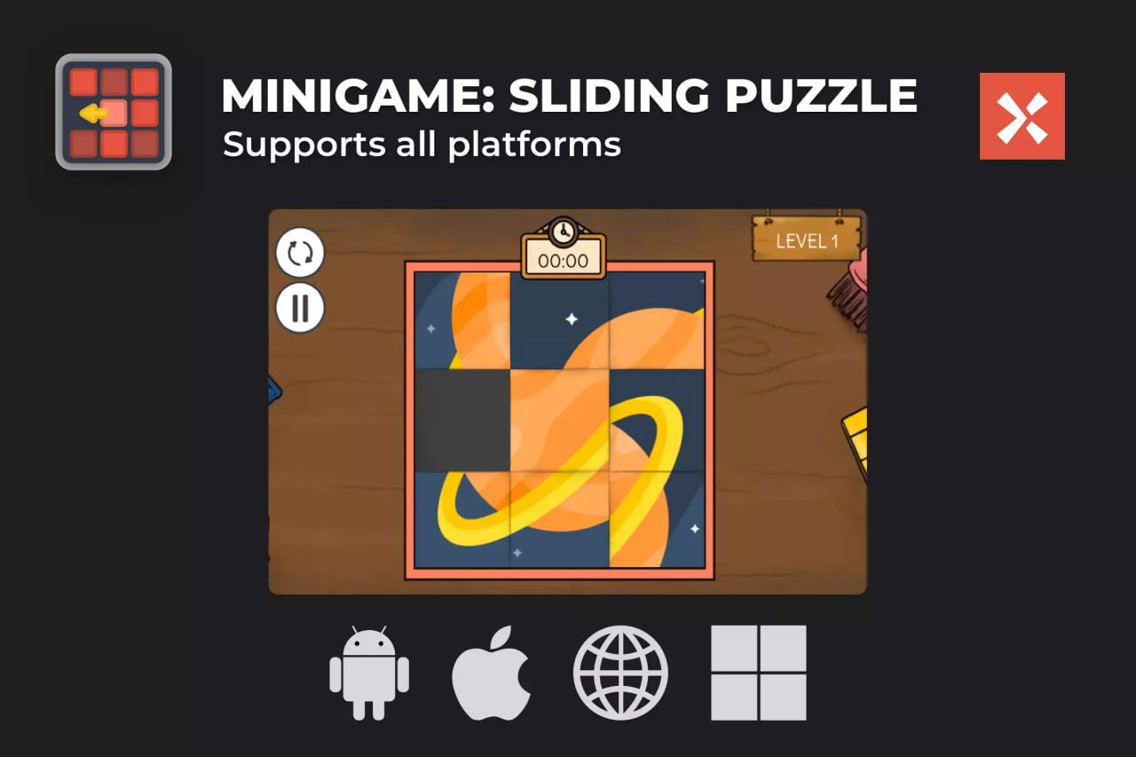 Sliding Puzzle Game Template📱 - изображение 3